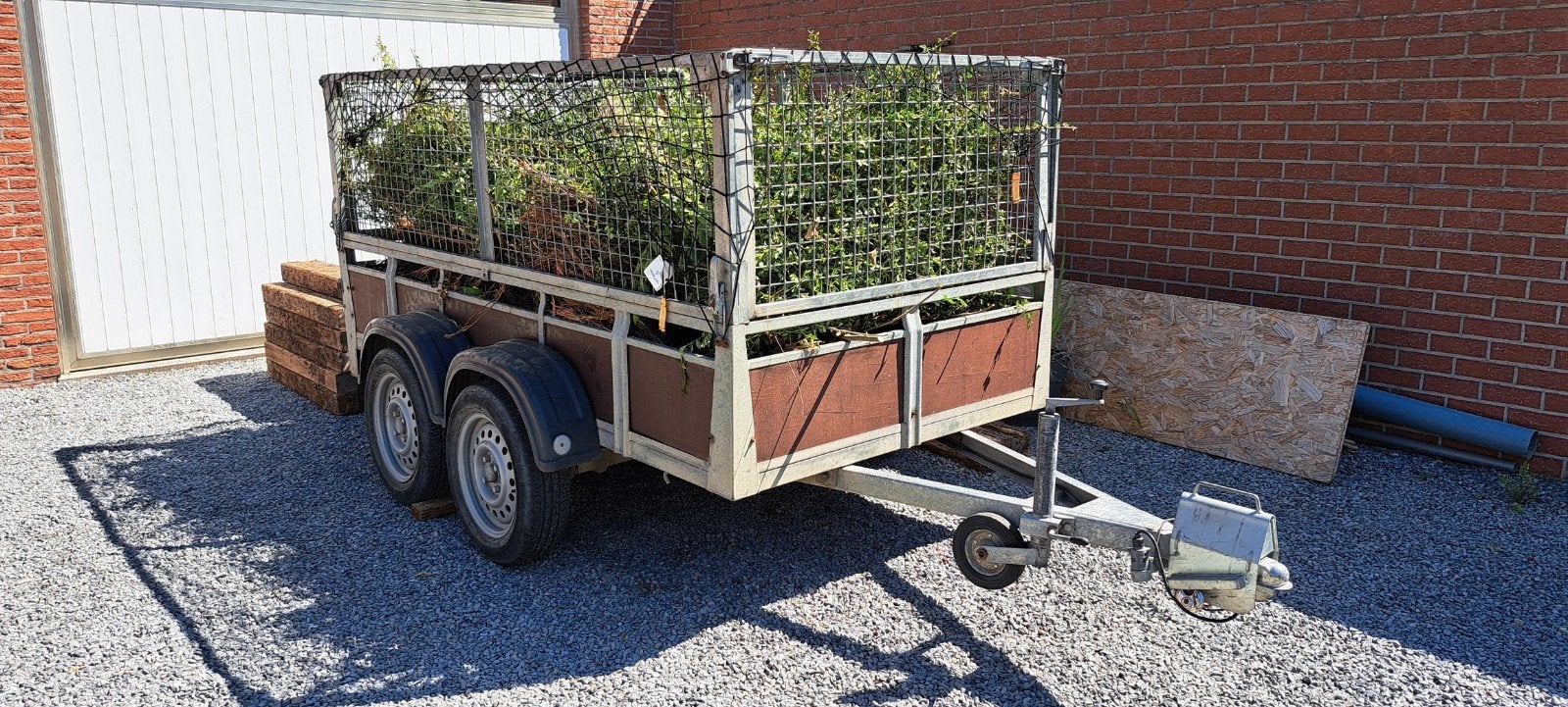 Remorque double essieux grillagé, Auto diversen, Aanhangers en Bagagewagens, Ophalen