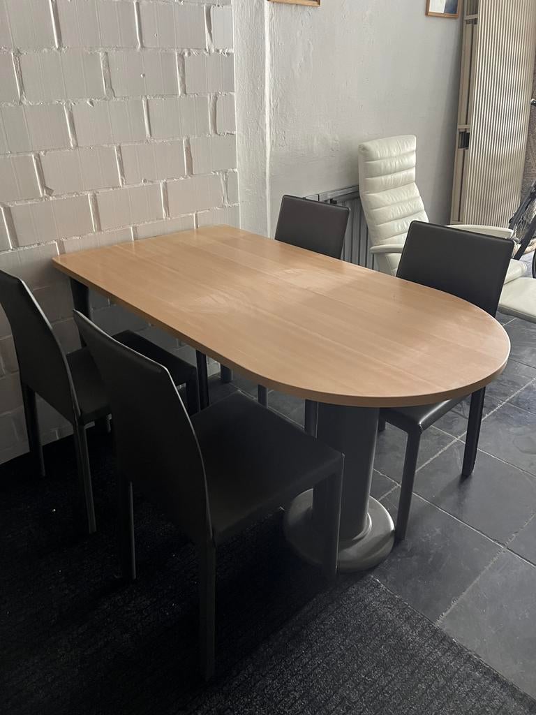 Table avec 4 chaises, Maison & Meubles, Tables | Tables à manger, Enlèvement, Comme neuf