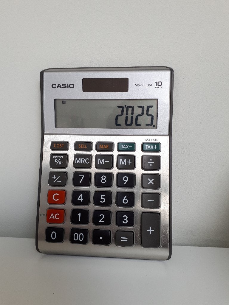 Casio rekenmachine MS 100BM op batterij en zonne-energie, Ophalen of Verzenden, Grafische rekenmachine, Nieuw