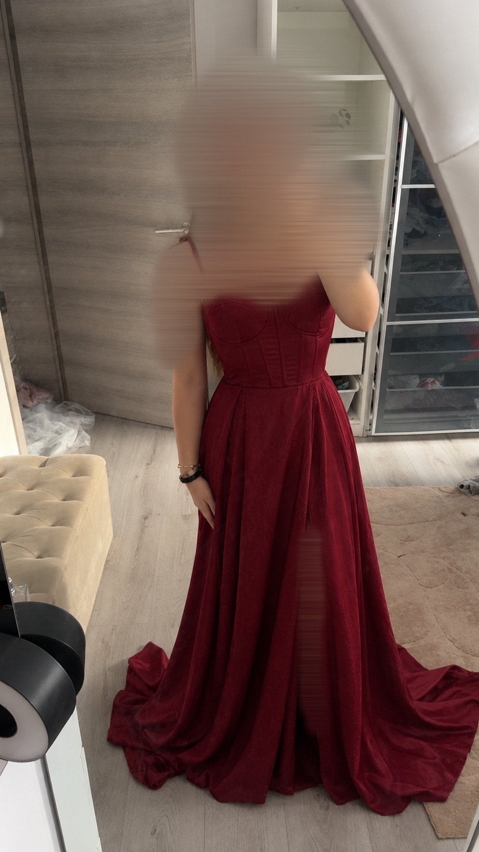 Robe rouge longue soiree, Enlèvement ou Envoi, Comme neuf, Rouge