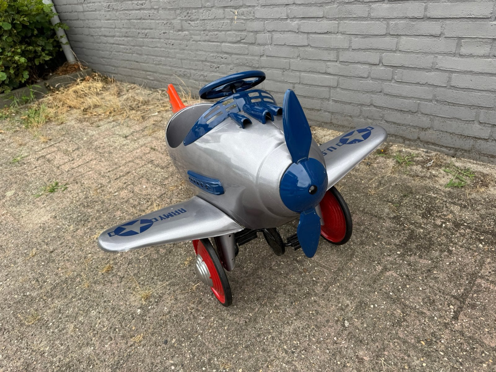 Vitntage Trapvliegtuig - pedalcar, Antiek en Kunst, Ophalen
