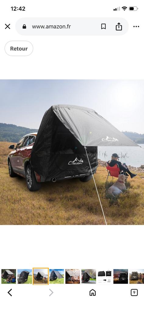 Tente de voiture suv et matelas augonflant, Enlèvement, Comme neuf