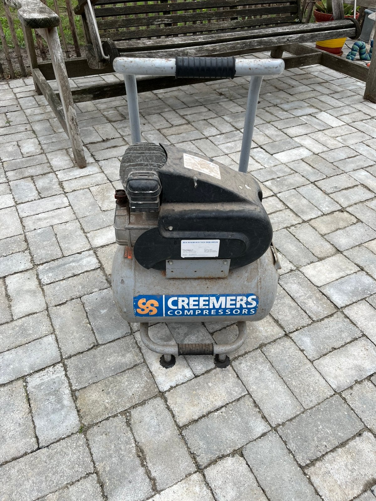 Creemers compressor 20 liter 8 bar, Ophalen, Gebruikt, 6 tot 10 bar, Minder dan 200 liter/min