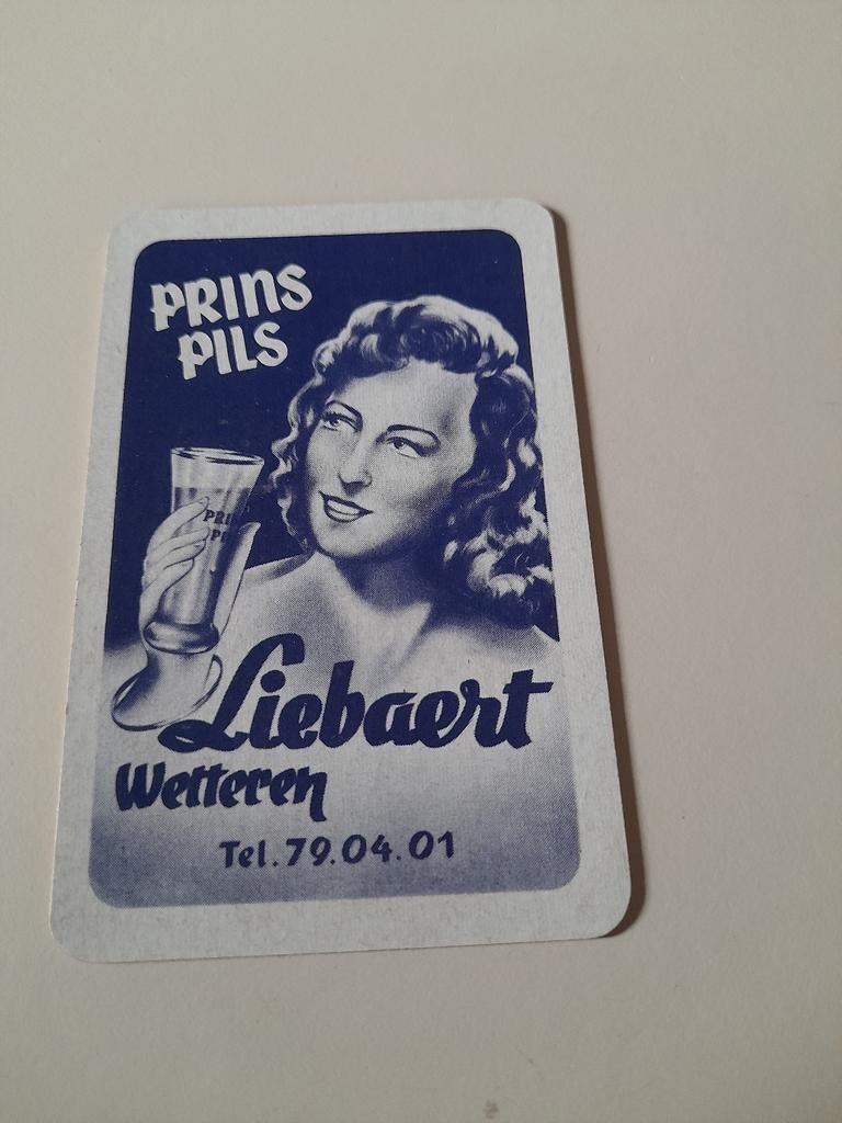 Speelkaart  prins pils liebaert wetteren, Verzamelen, Ophalen of Verzenden