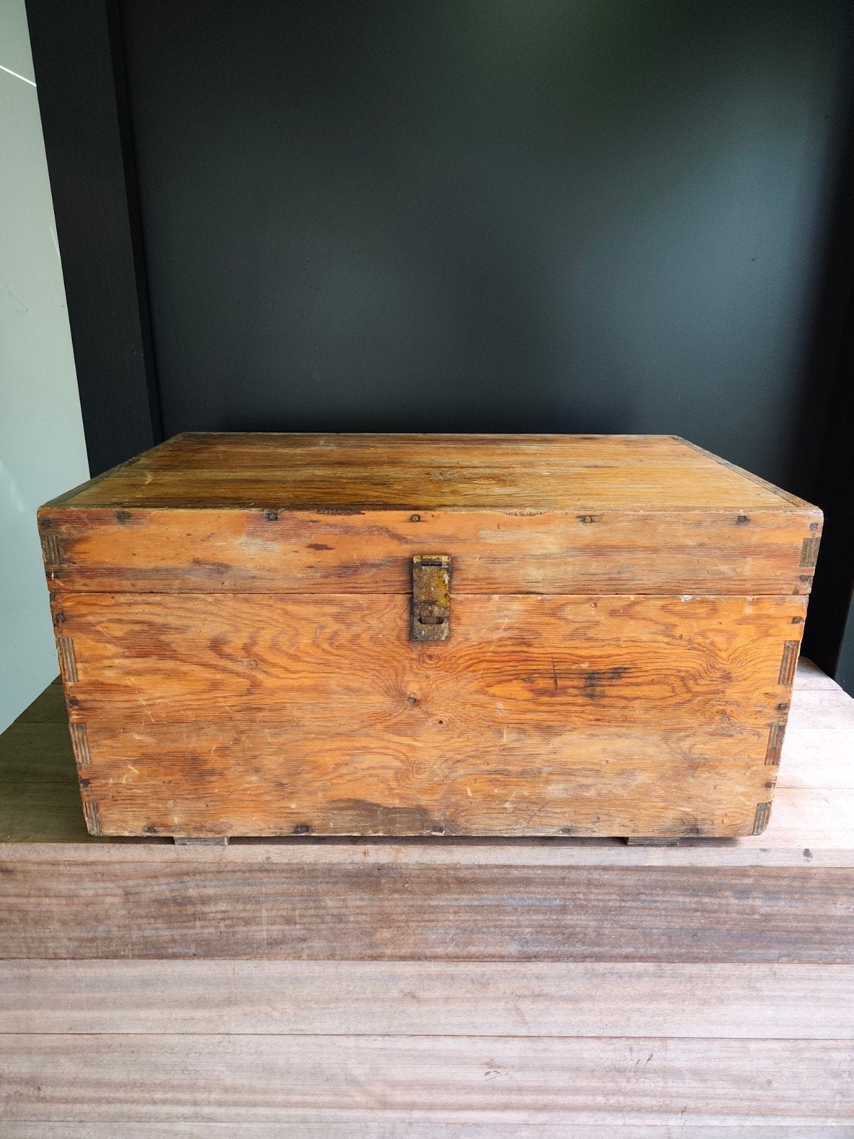 houten kist (multiplex), Huis en Inrichting, Woonaccessoires | Kisten, Ophalen, Minder dan 50 cm, Gebruikt, 50 tot 100 cm
