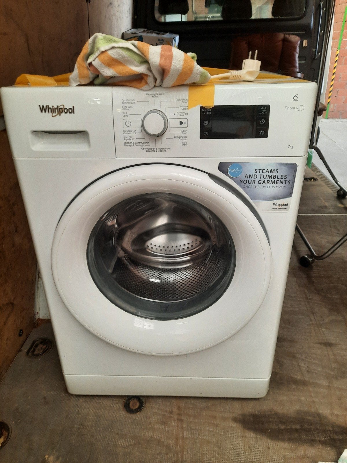 Whirlpool wasmachine - 6th sense - freshcare+ - 7kg, Elektronische apparatuur, Wasmachines, Gebruikt, Voorlader, 6 tot 8 kg, 1200 tot 1600 toeren