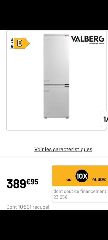 Frigo valberg, Electroménager