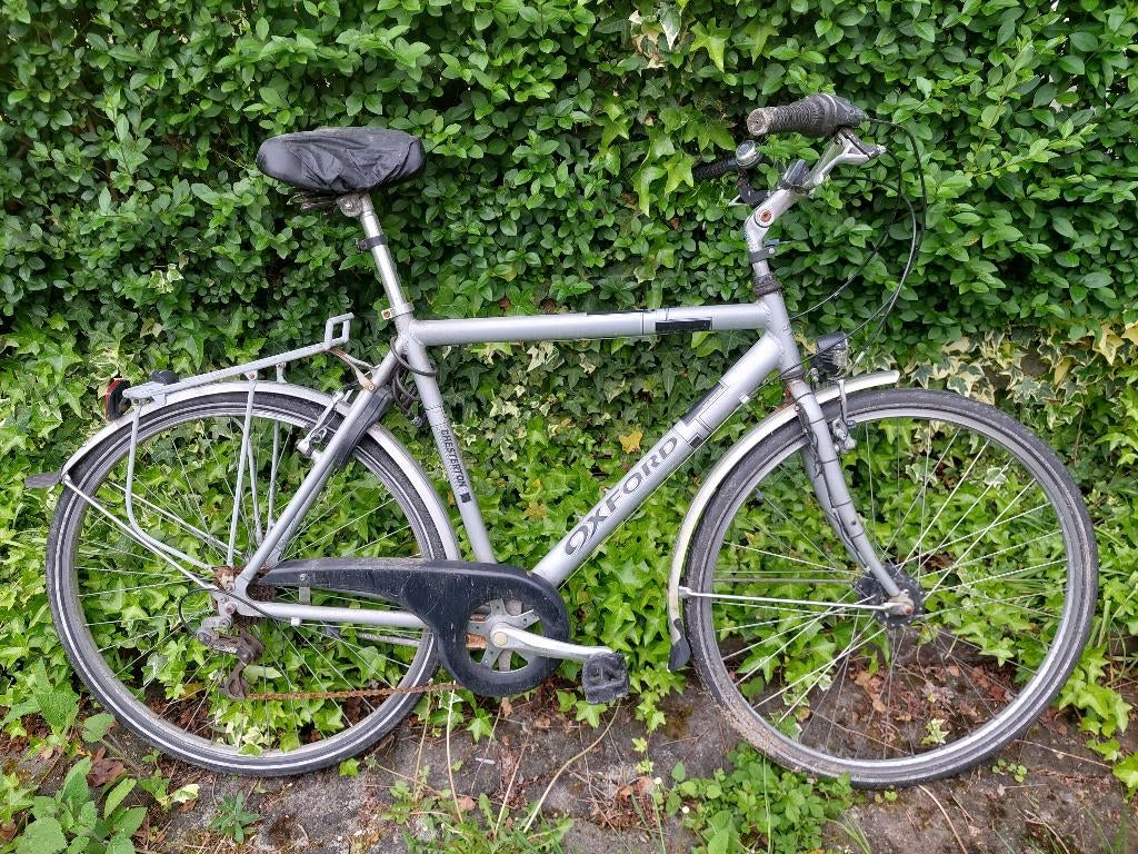 Oxford herenfiets, grijs, Fietsen en Brommers, Fietsen | Dames | Sportfietsen en Toerfietsen, Minder dan 10 versnellingen, Gebruikt