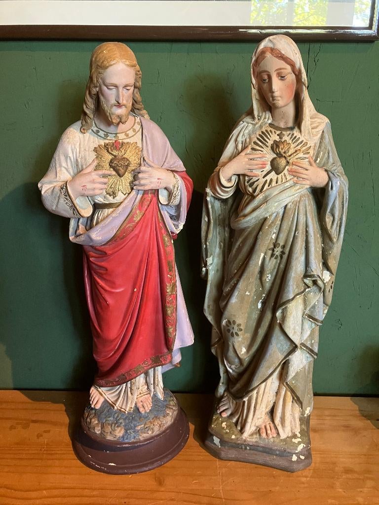 Beelden Jezus en Maria, Antiek en Kunst, Ophalen