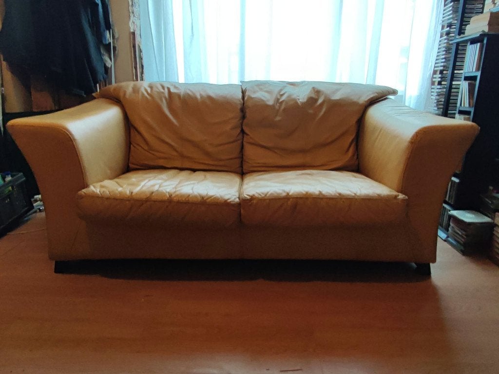 Canapé, Maison & Meubles, Banc droit, Enlèvement, Utilisé, Cuir