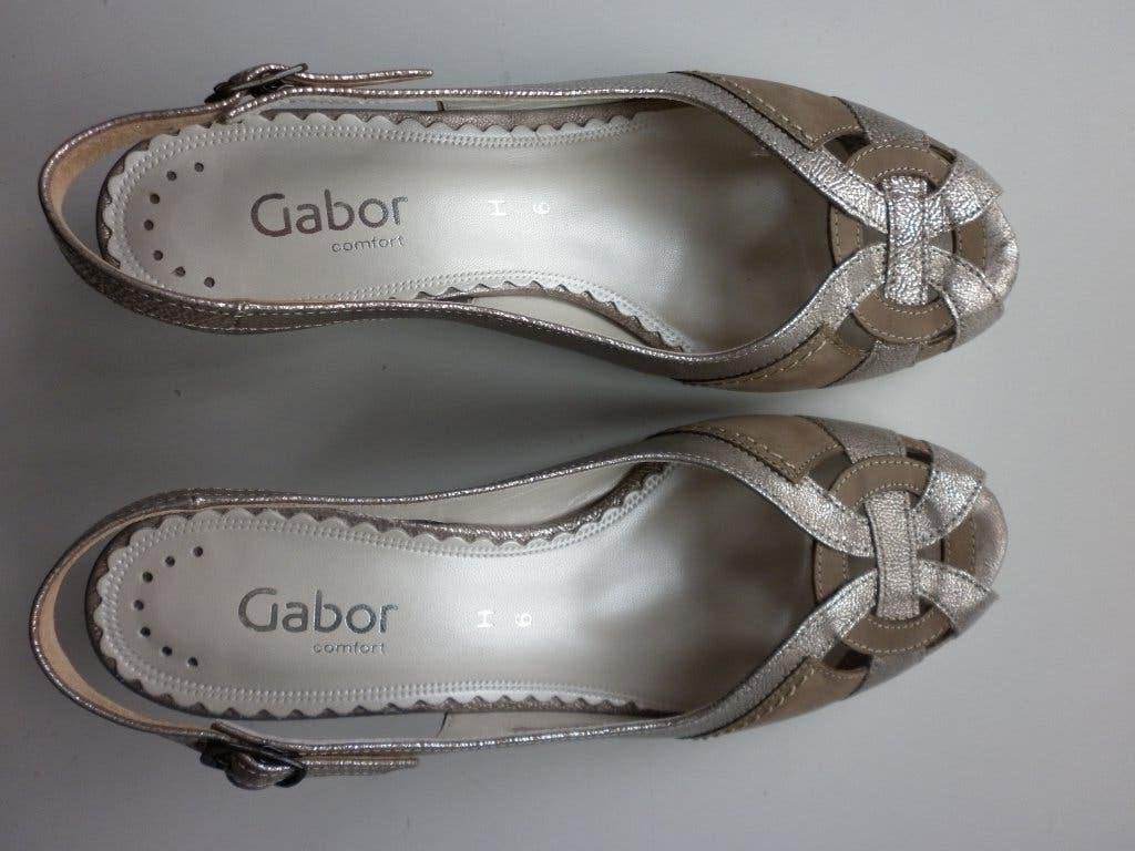 Chaussures d'été Cuir " GABOR " Taille 39 comme neuves, Beige, Gabor, Comme neuf, Enlèvement