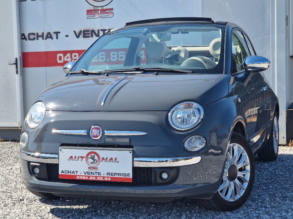 FIAT 500C CABRIO 1.2i 69H**EURO6B**GPS**LEER**AIRCO**PDC, Auto's, Fiat, Parkeersensor, Cabriolet, Leder, Handgeschakeld