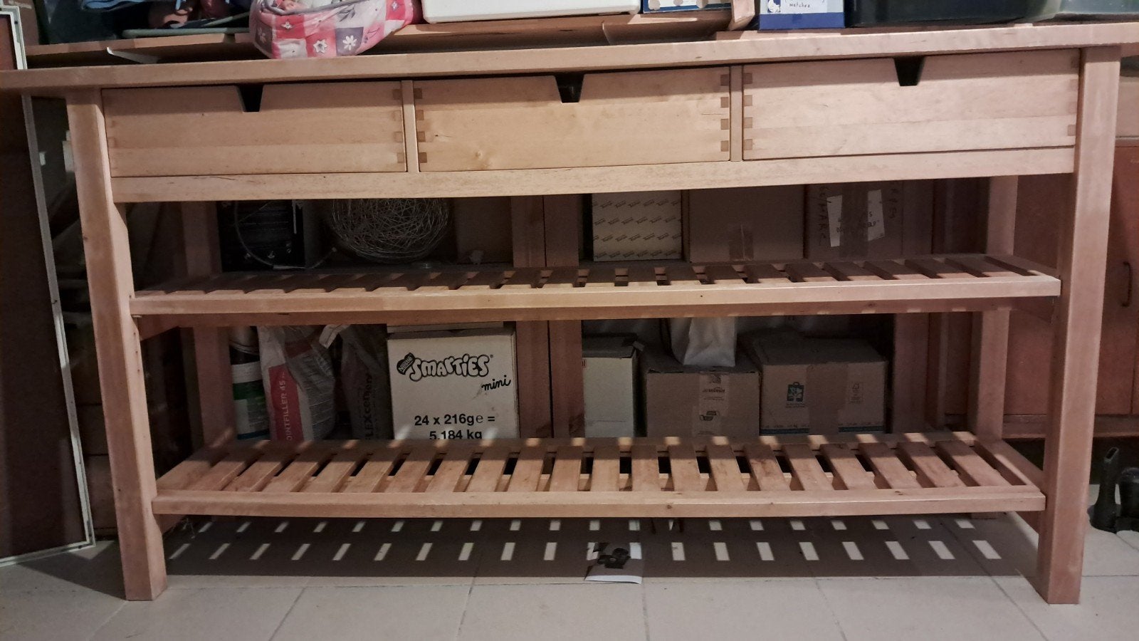 Buffet en bois clair Ikea Norden, Maison & Meubles, Armoires | Buffets, 25 à 50 cm, Moins de 100 cm, 150 à 200 cm, Utilisé