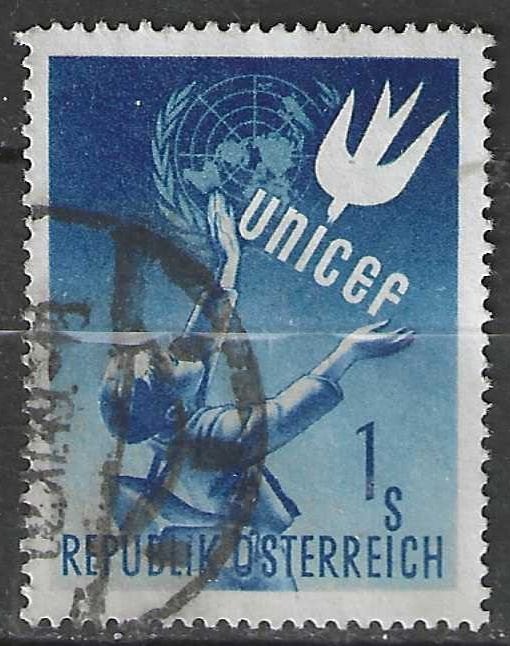 Oostenrijk 1949 - Yvert 777 - U.N.I.C.E.F. (ST), Postzegels en Munten, Verzenden, Gestempeld
