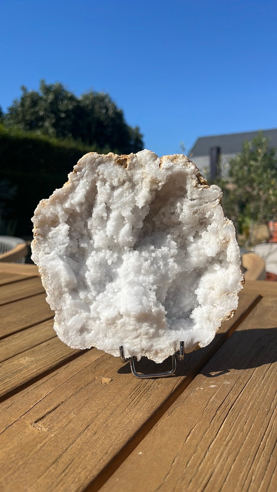 Halve geode, Verzamelen, Mineralen en Fossielen, Ophalen of Verzenden