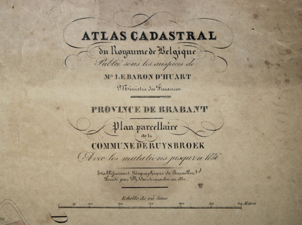ancienne carte de Ruisbroek, Ph. Vandermaelen, 19e siècle, Enlèvement
