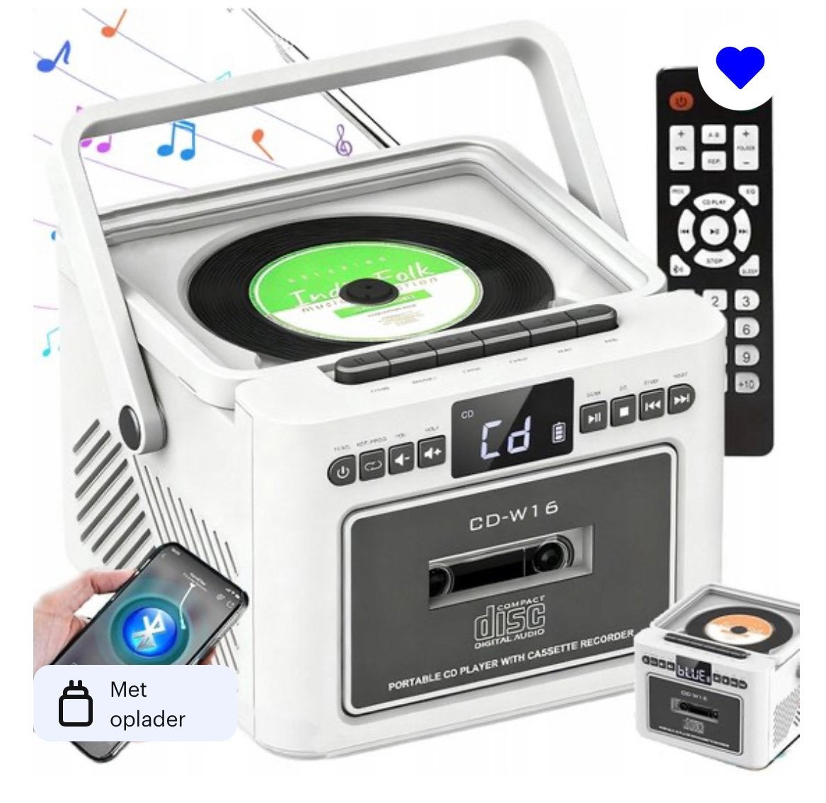 Splinternieuwe retro muziekspeler, Audio, Tv en Foto, Cd-spelers, Ophalen, Nieuw