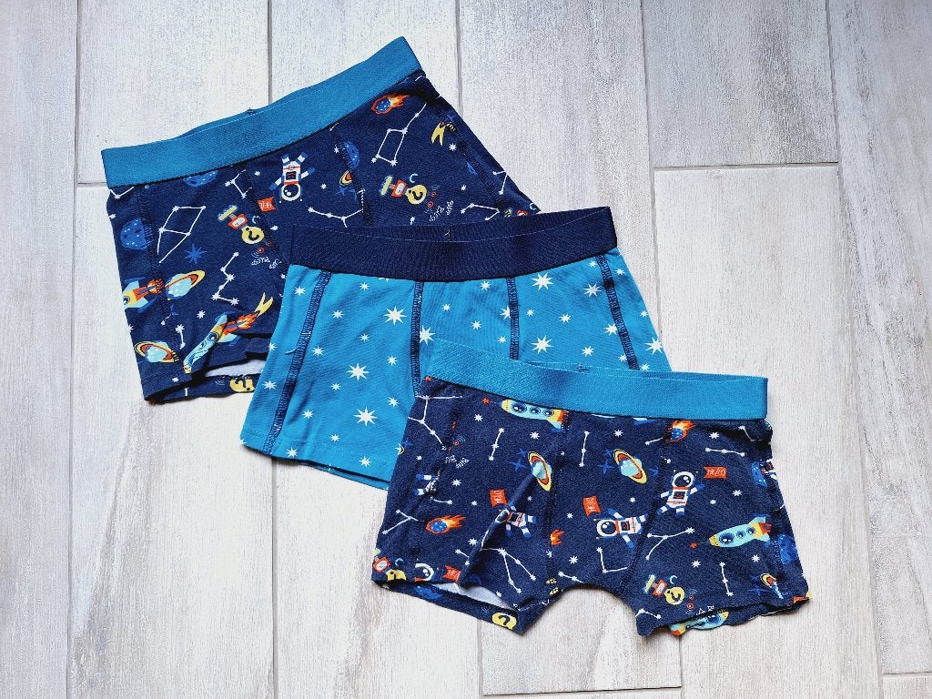 ★ M122/128 - set onderbroeken space, Enlèvement ou Envoi, Utilisé, Garçon, Vêtements de nuit ou Sous-vêtements