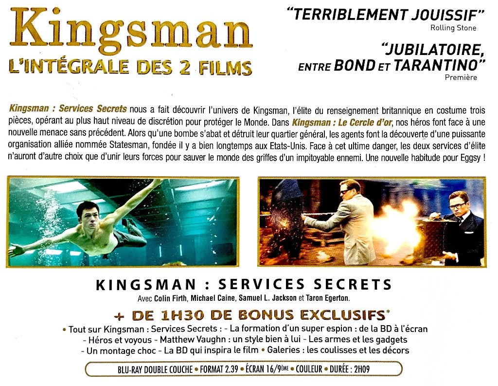 KINGSMAN 1 + 2 // "BOX" 2 Bluray /// NIEUW / Sub CELLO, Cd's en Dvd's, Boxset, Film, Vanaf 9 jaar, Actie