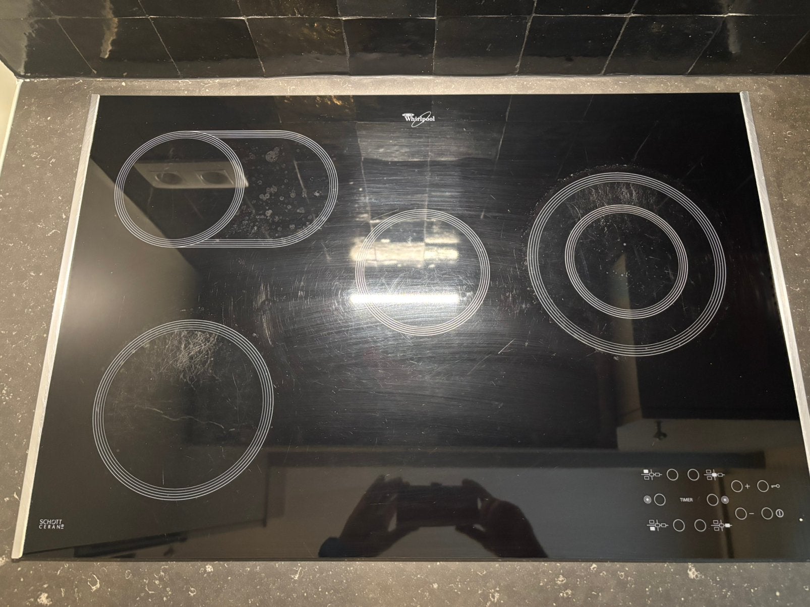 Whirlpool keramische kookplaat., Elektronische apparatuur, Kookplaten, Ophalen, Zo goed als nieuw, Inductie