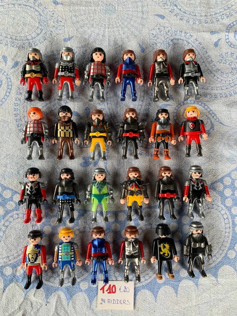 PLAYMOBIL: T10: LOT 24 RIDDERS, Kinderen en Baby's, Speelgoed | Playmobil, Losse onderdelen, Ophalen of Verzenden, Zo goed als nieuw