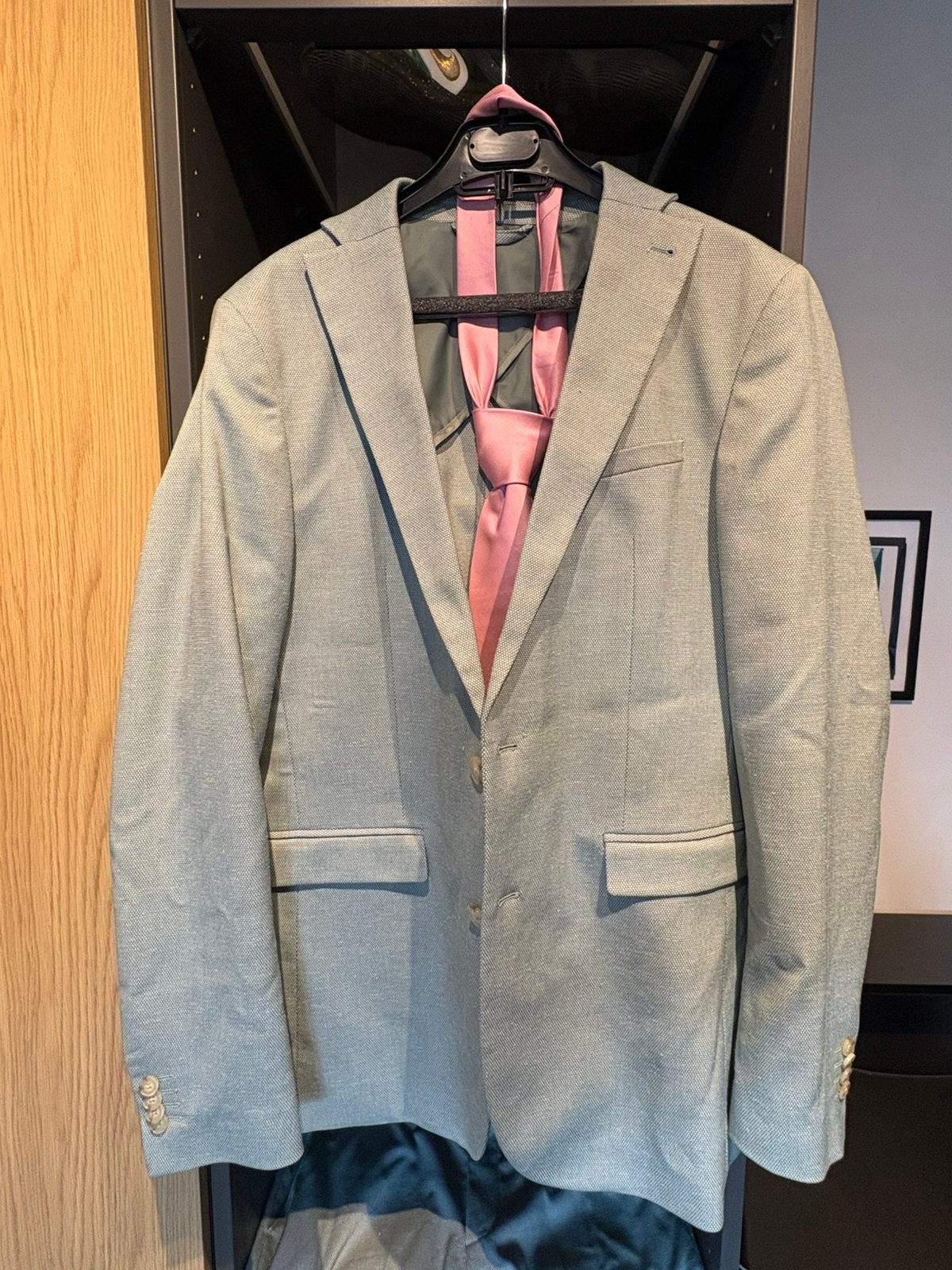 2-delig kostuum, Kleding | Heren, Kostuums en vesten, Ophalen, Zo goed als nieuw, Maat 48/50 (M), Groen