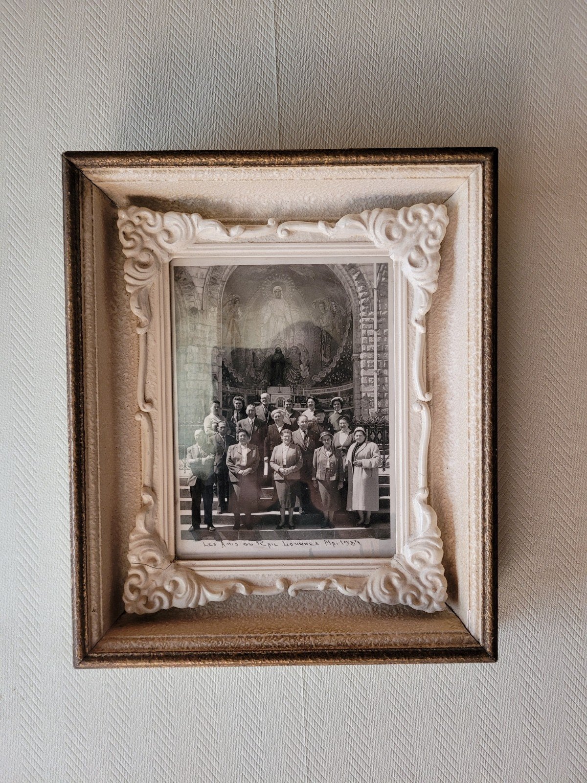 vieille photo dans un cadre ornemental de style baroque, Enlèvement ou Envoi