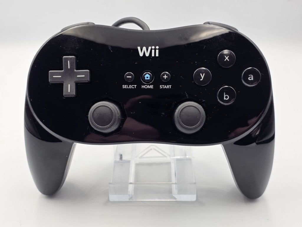 Officiele Wii Classic Controller Pro (zwart), Games en Spelcomputers, Games | Nintendo Wii, Overige genres, 1 speler, Ophalen of Verzenden