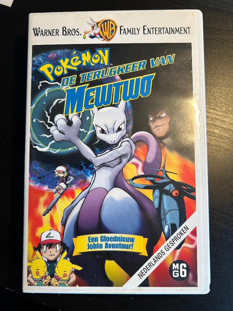 pokémon videocassette - de terugkeer van Mewtwo - vintage !!, Cd's en Dvd's, Ophalen of Verzenden, Nederlands
