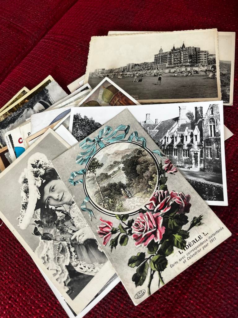 Lot 27 vintage oude postkaarten, Verzamelen, Ophalen of Verzenden