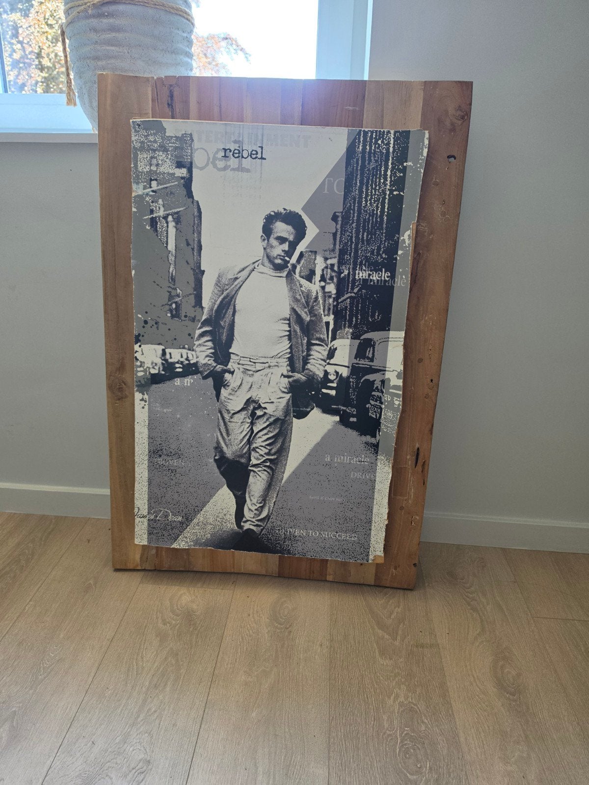 James Dean op hout, Huis en Inrichting, Woonaccessoires | Kamerschermen, Ophalen