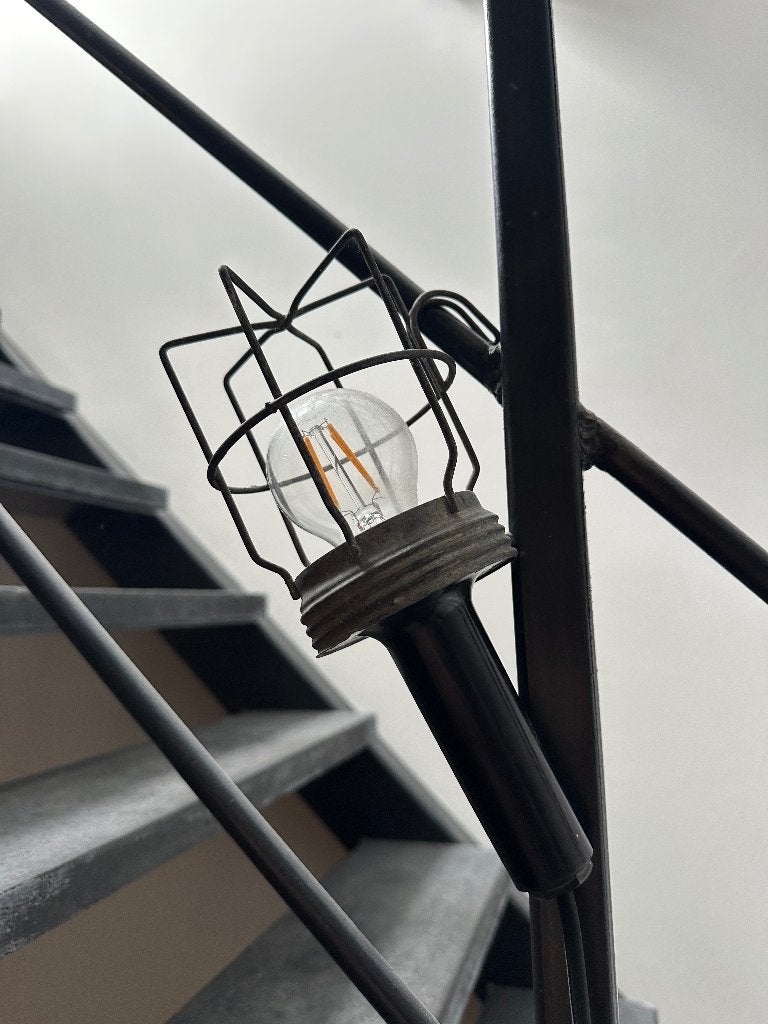 Industriële wandlamp 2 | vintage fabriekslamp | E27, Ophalen, Zwart, E27 (groot), Zo goed als nieuw