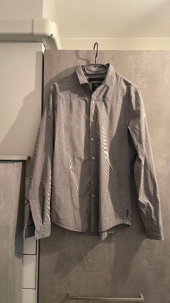 CHEMISE gris blanc CALVIN KLEIN manches longues M, Enlèvement ou Envoi, Comme neuf, Gris, Calvin Klein Jeans