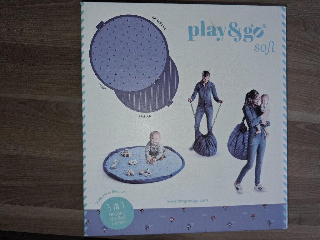 Play&Go Soft 3-in-1 Speelkleed & Opbergzak (met doos), Bleu, 120 cm, Couverture, Comme neuf