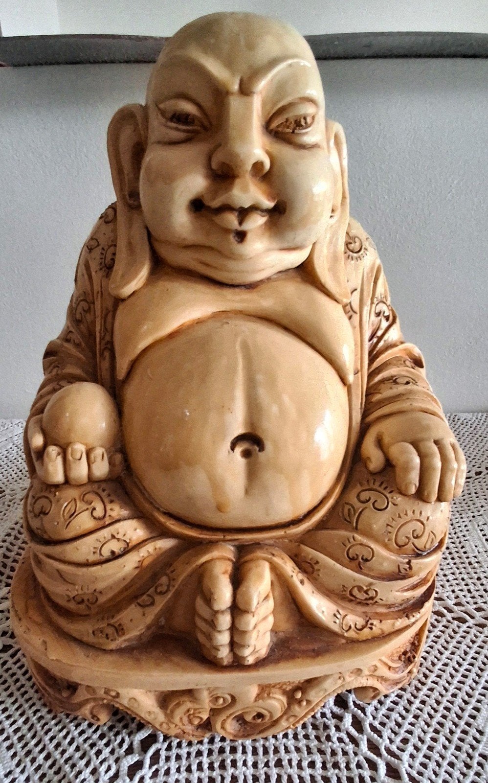 Bouddha Statue, Enlèvement ou Envoi, 45 cm, Beige, Comme neuf