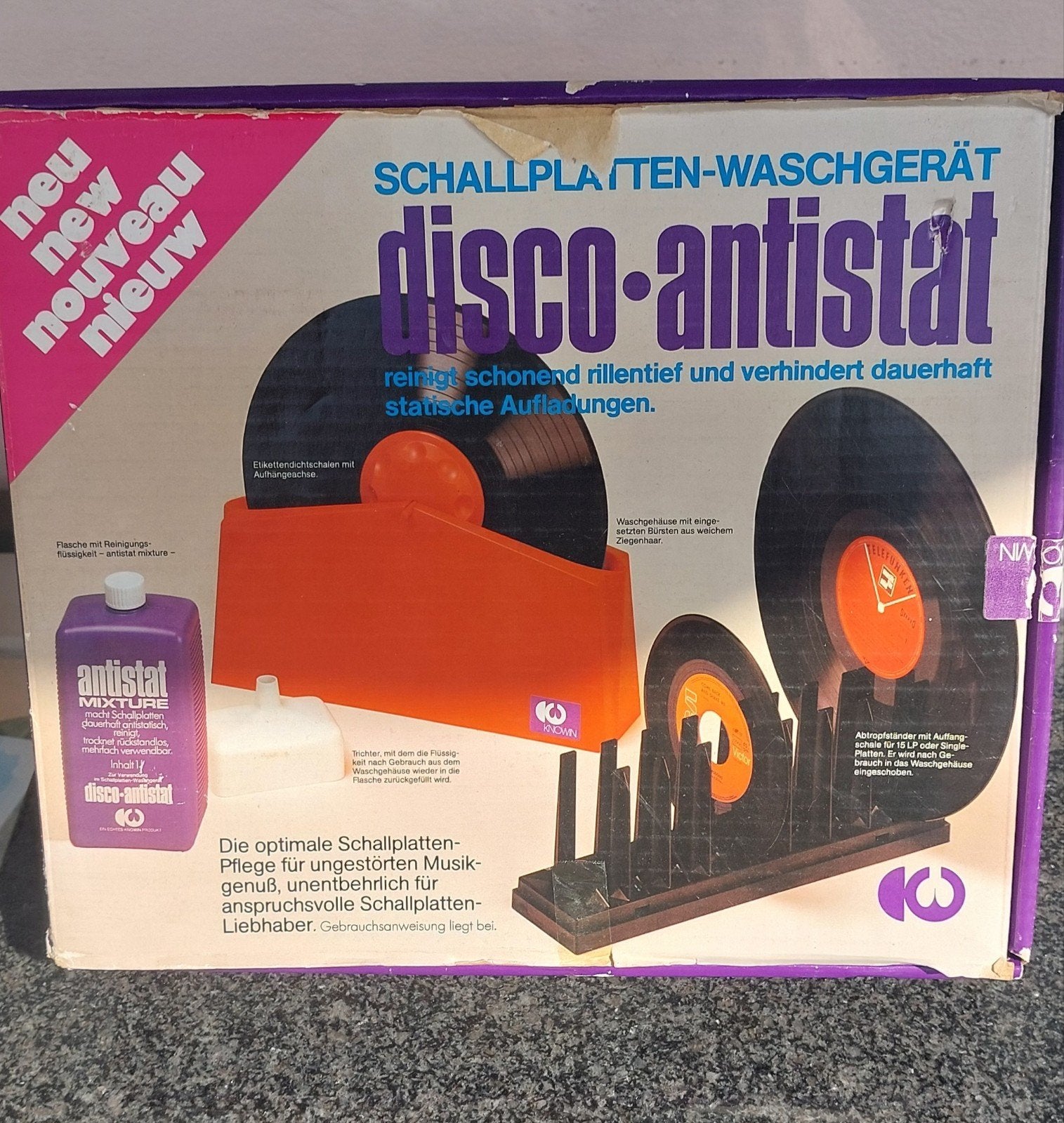 PLATENWASSER DISCO-ANTISTAT KNOSTI, Audio, Tv en Foto, Platenspelers, Ophalen of Verzenden