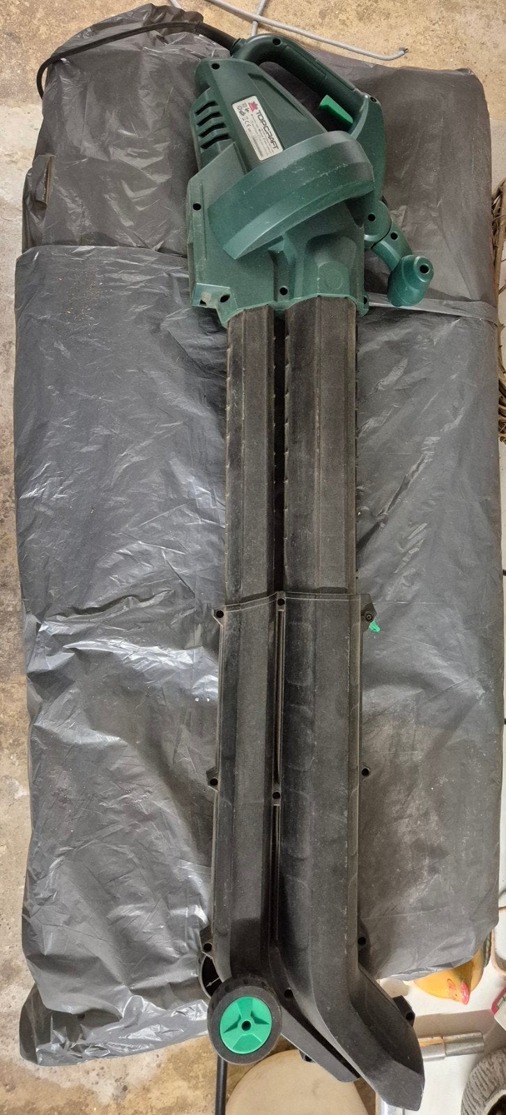 Souffleur à feuilles/aspirateur TopCraft avec sac de collect, Avec sac de ramassage, Porté à la main, Enlèvement, Utilisé