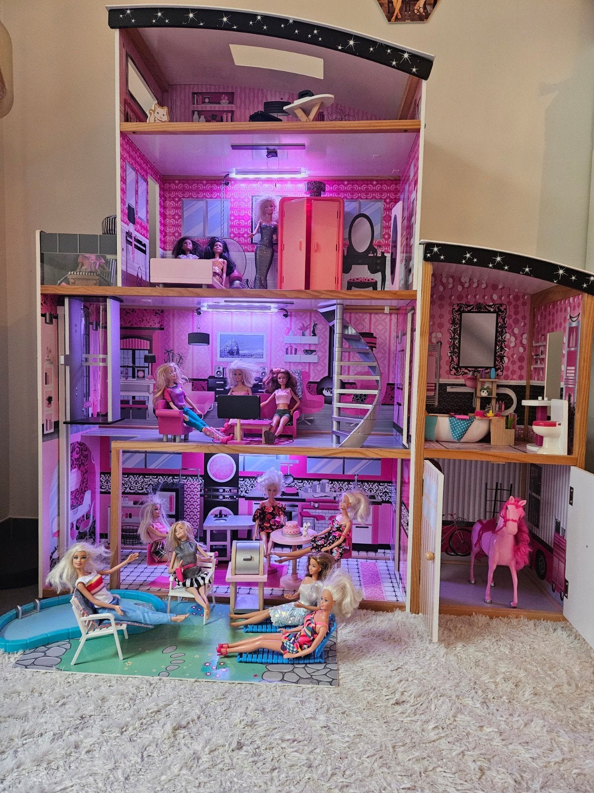 Kidkraft poppenhuis Sparkle voor Barbie, Ophalen, Gebruikt, Poppenhuis