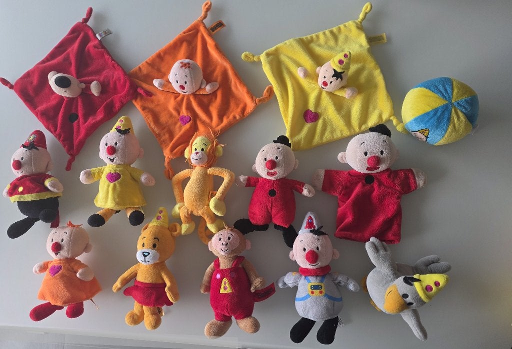 Bumba en vriendjes knuffels / pluche, Kinderen en Baby's, Ophalen of Verzenden, Geel, Knuffeldoekje