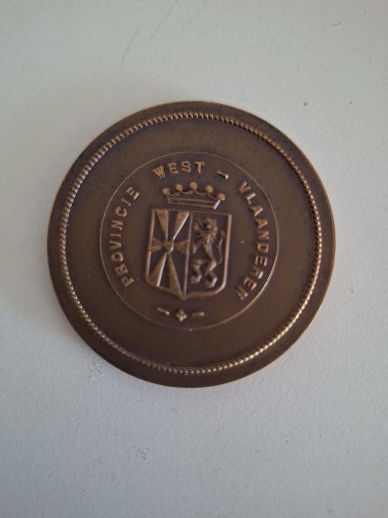 Munt provincie West-Vlaanderen tuinbouwcomité, Postzegels en Munten, Ophalen of Verzenden