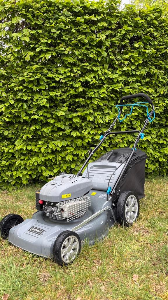 Grasmachine gamma, Enlèvement, Comme neuf, Tondeuses à gazon à essence, Bac de ramassage