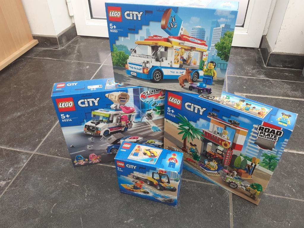 LEGO City IJswagen - 60314 en 60328 en 60253 en 60286, City, Lego, Nieuw, Ophalen of Verzenden