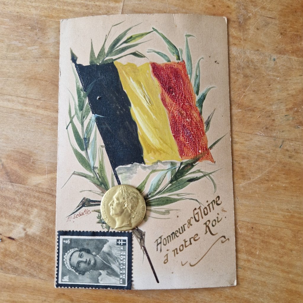 Carte postale Albert Roi des Belges et son épingle cravate, Collections, Enlèvement ou Envoi, 1920 à 1940, Non affranchie, Bruxelles (Capitale)