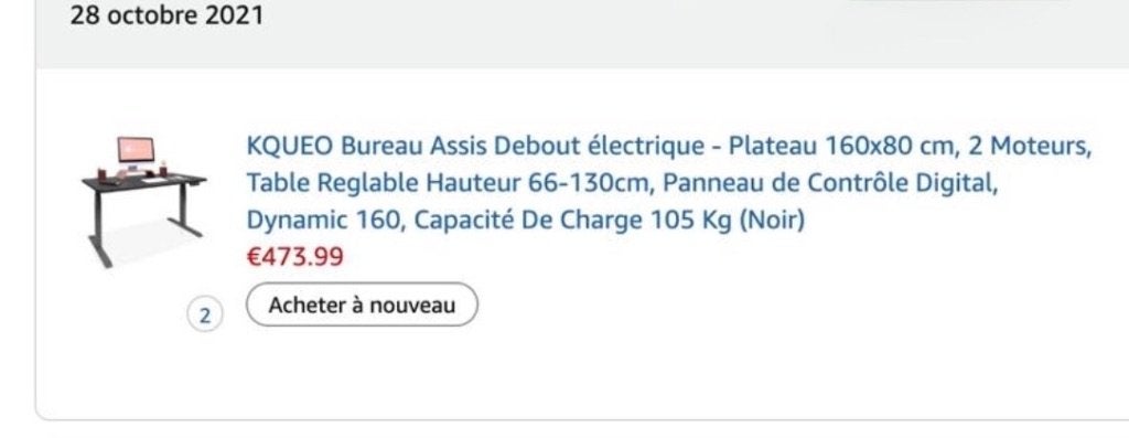 Bureau électrique, Maison & Meubles, Bureaux, Bureau d'ordinateur, Électrique, Utilisé, Bois