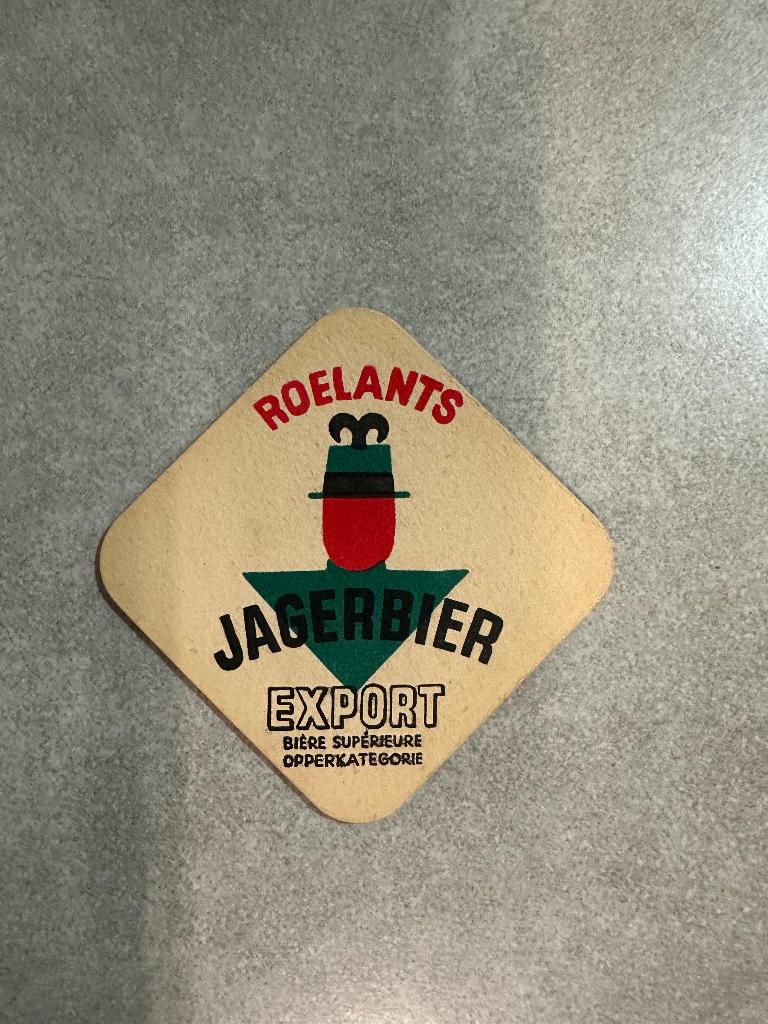 Oud viltje Roelants jagerbier, Verzamelen, Biermerken, Ophalen of Verzenden, Zo goed als nieuw, Viltje(s), Overige merken