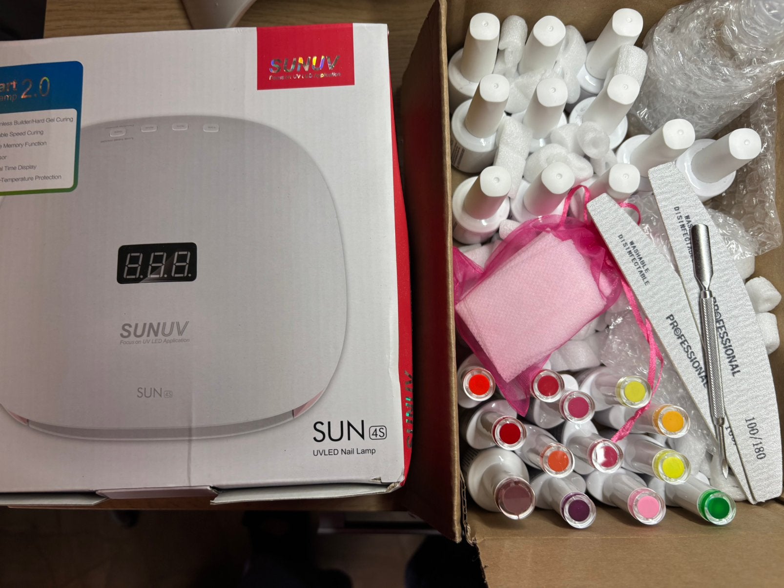 Pns gellak set + gratis led lamp, Ophalen, Zo goed als nieuw, Handen en Nagels, Make-up