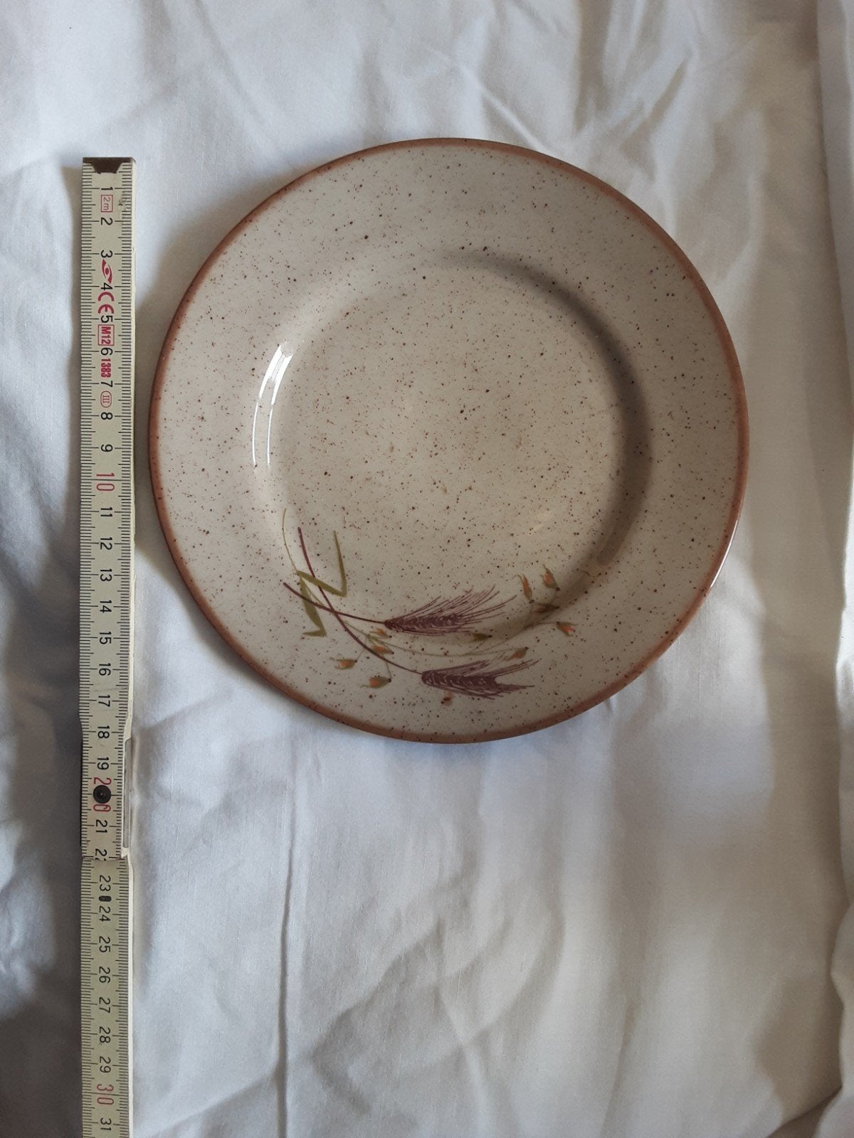 Service de table Tulowice en grès tacheté, décor épis de blé, Ophalen of Verzenden