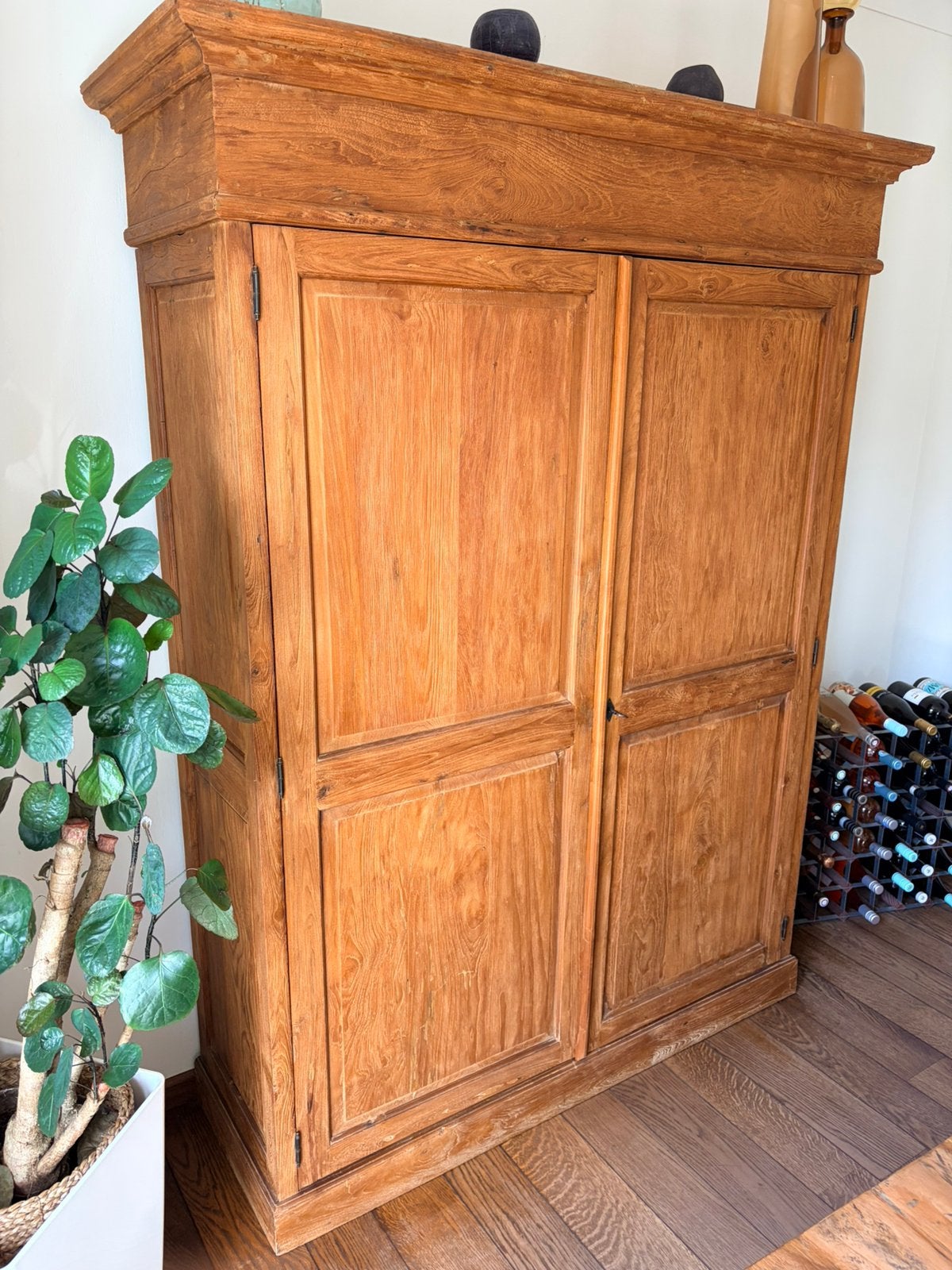 Teak kast, 1 of 2 laden, Ophalen, Zo goed als nieuw, Teakhout