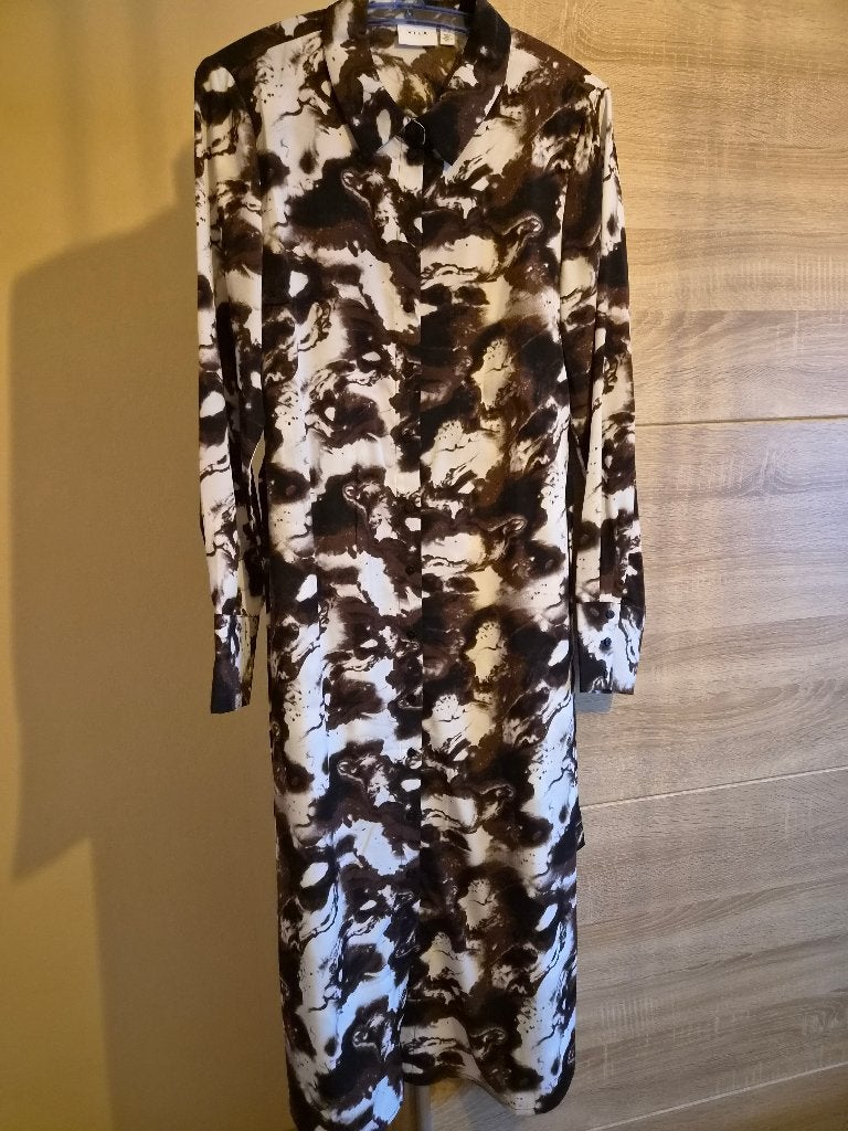 Lange hemdjurk Vila 36, Kleding | Dames, Beige, Vila, Ophalen of Verzenden, Zo goed als nieuw