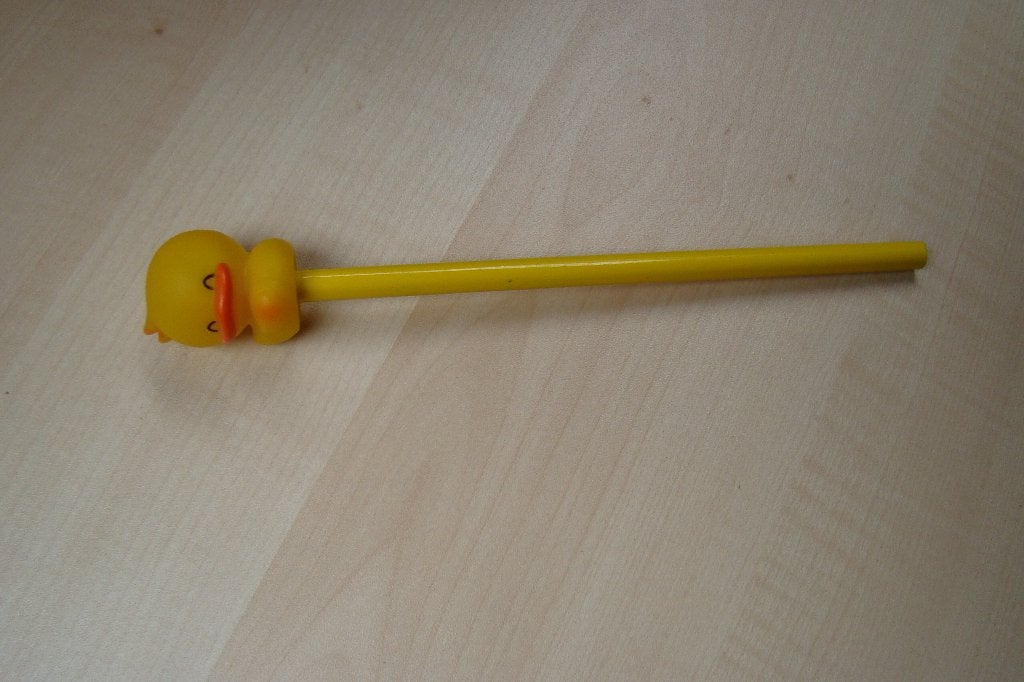 badeend op potlood / pencil topper / potloodversiering, Ophalen of Verzenden, Nieuw